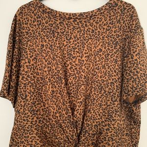 leopard print, cropped shirt from shein